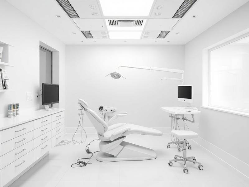 Treatment room in a medical and healthcare fit-out