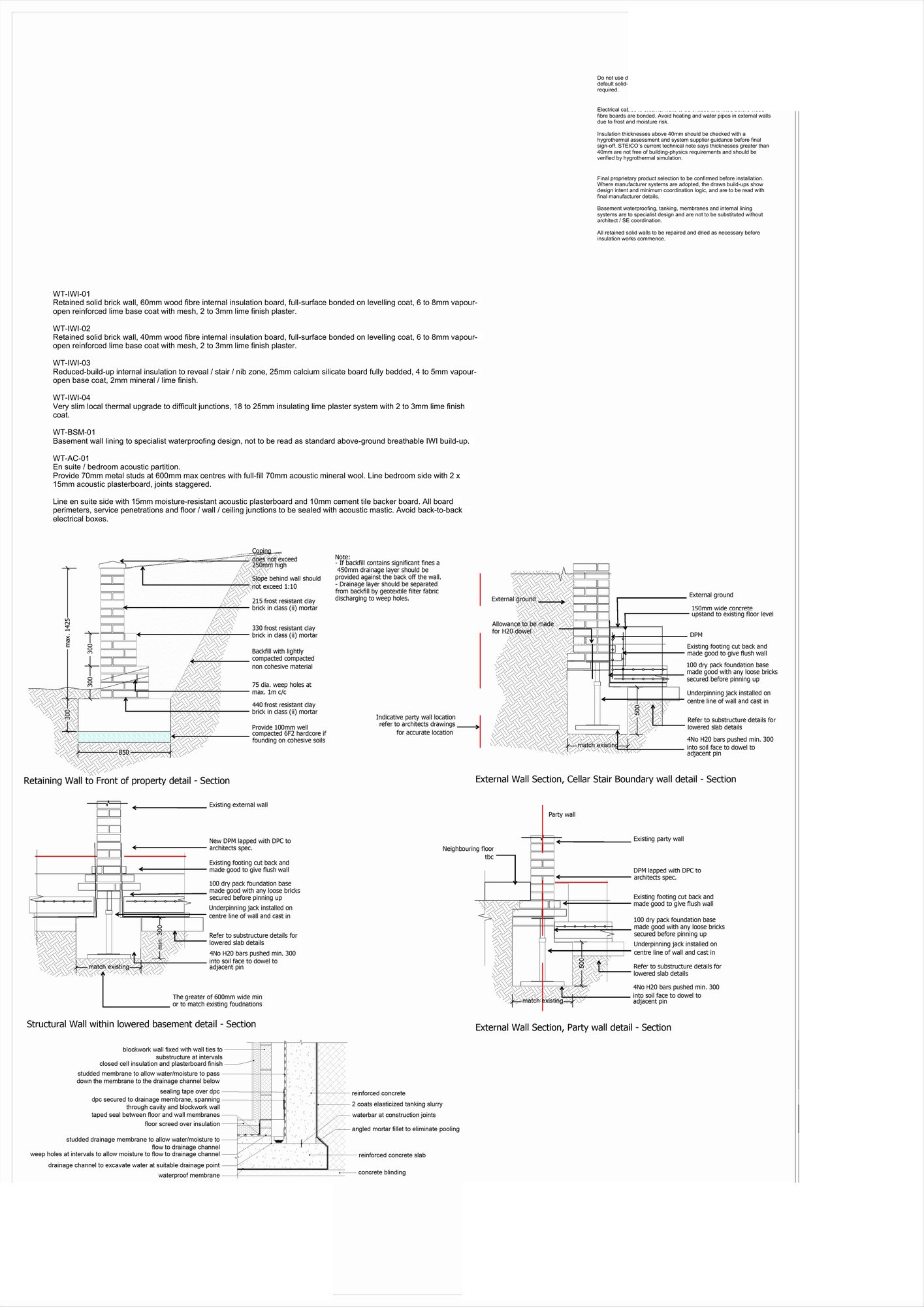 Construction details from a LINX building-control drawing set
