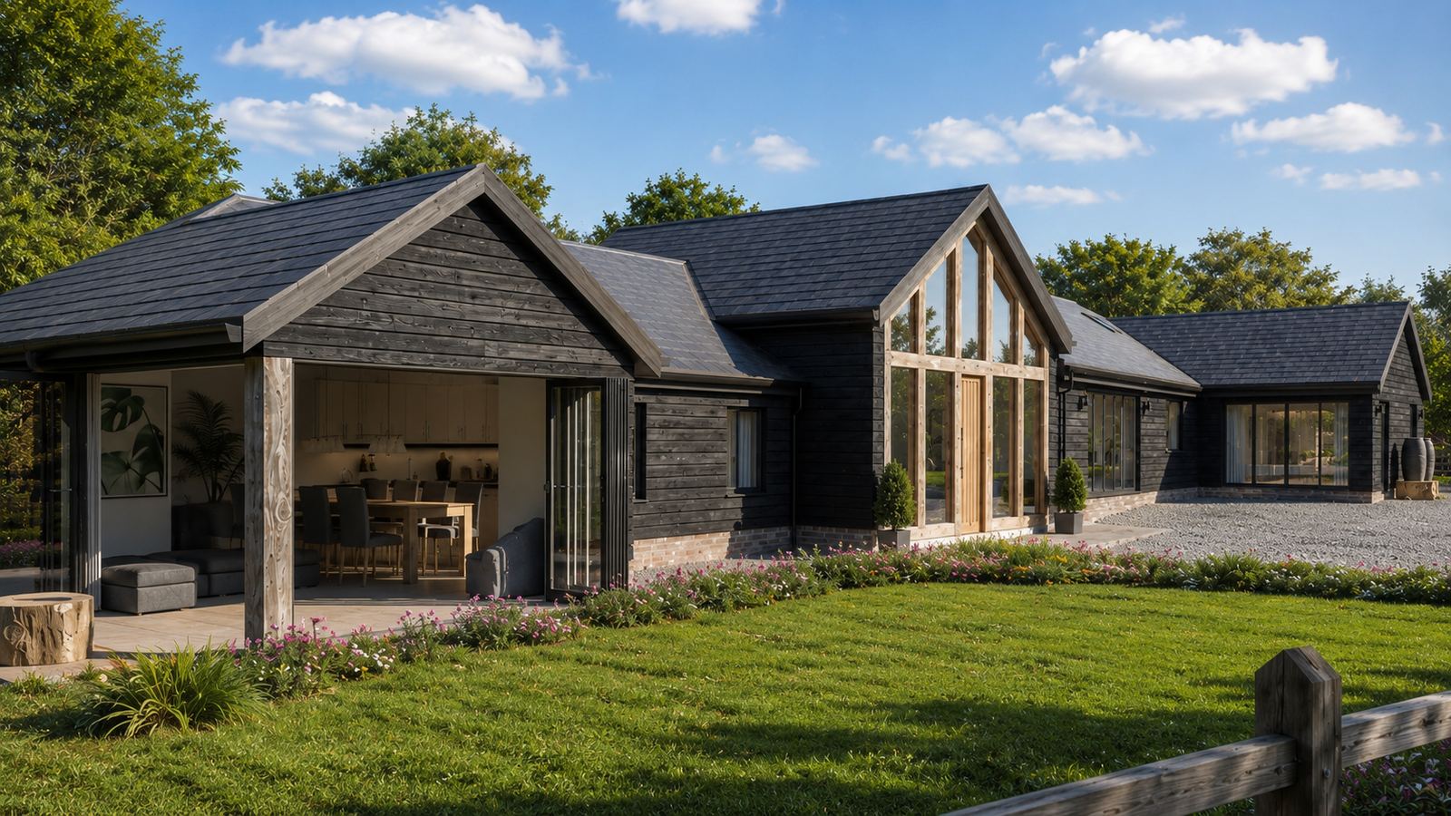 The converted barn at Hawkhurst, Kent