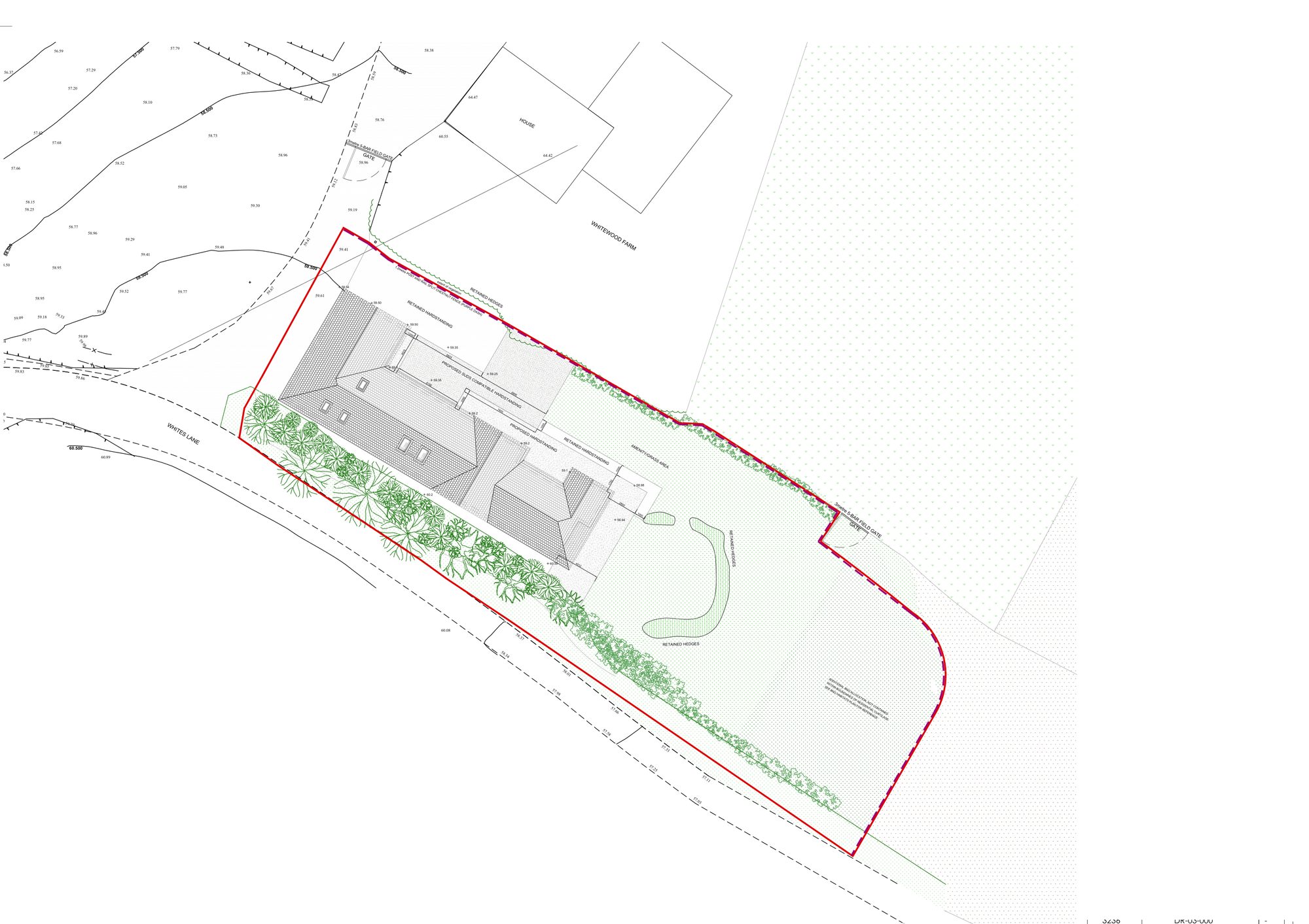 Proposed site plan for the Hawkhurst barn conversion