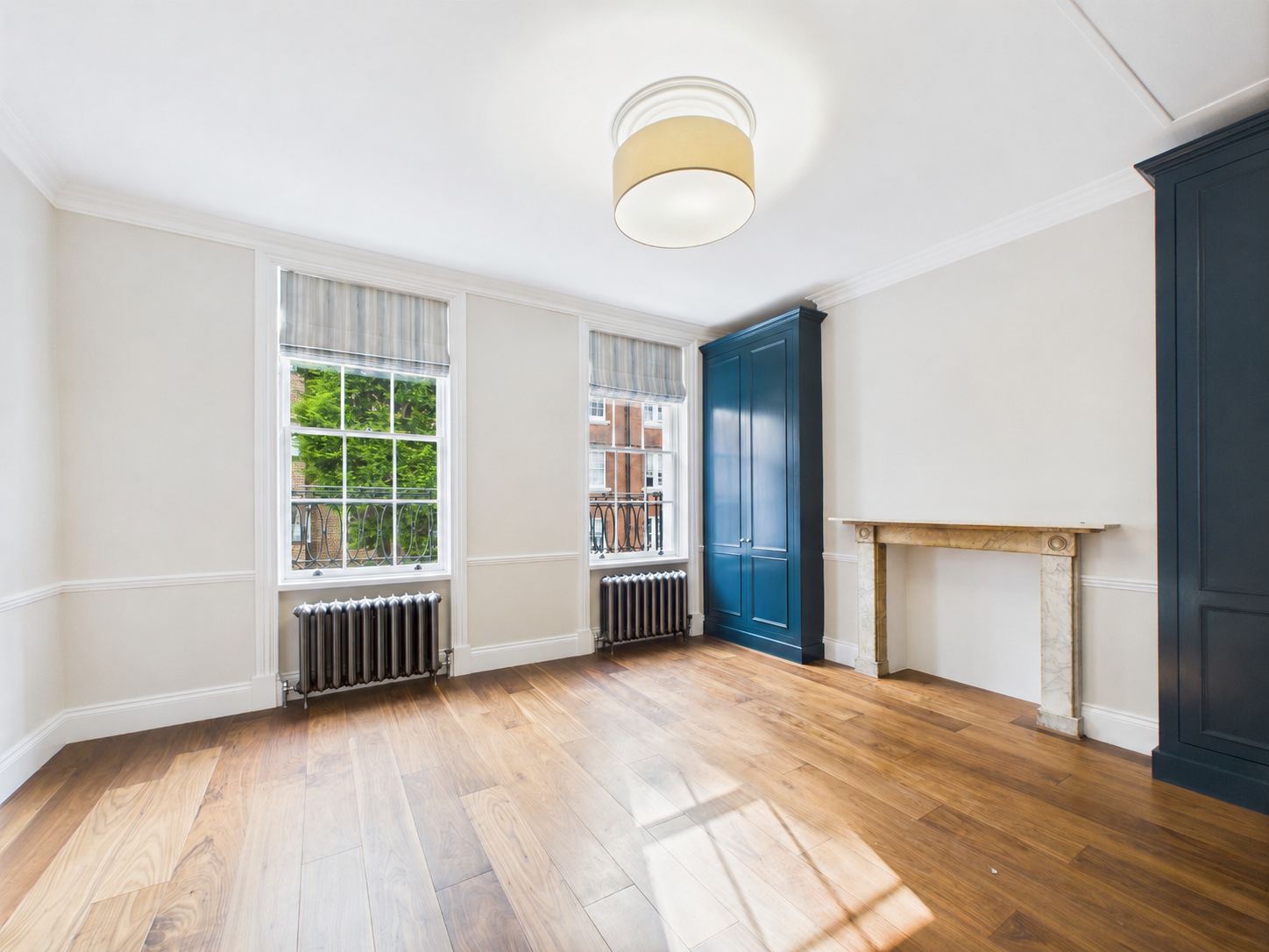 LINX design visual: a refurbished period apartment with sash windows and timber floors