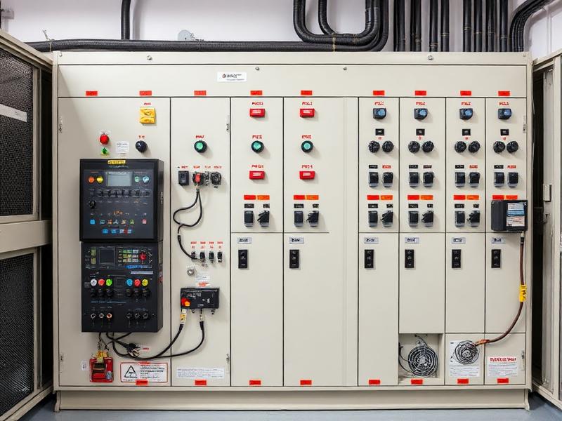 Electrical distribution panel with circuit breakers